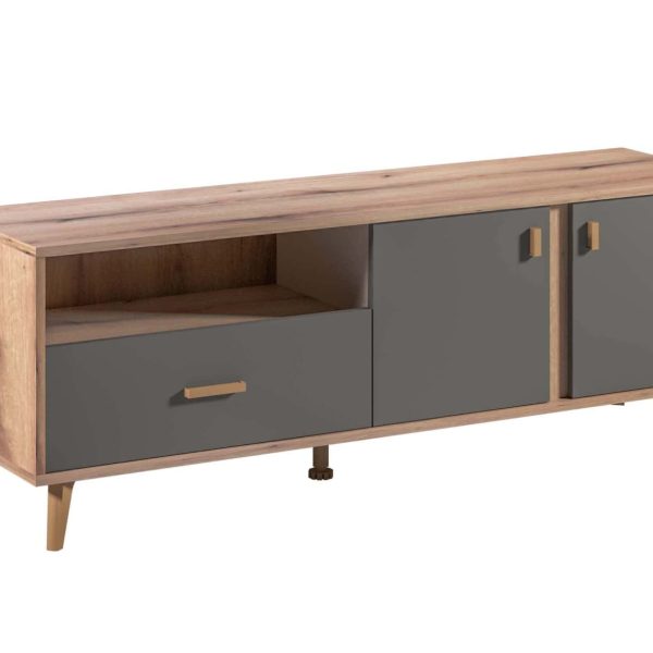 Тв Комода Порто - артисан храст/сиво