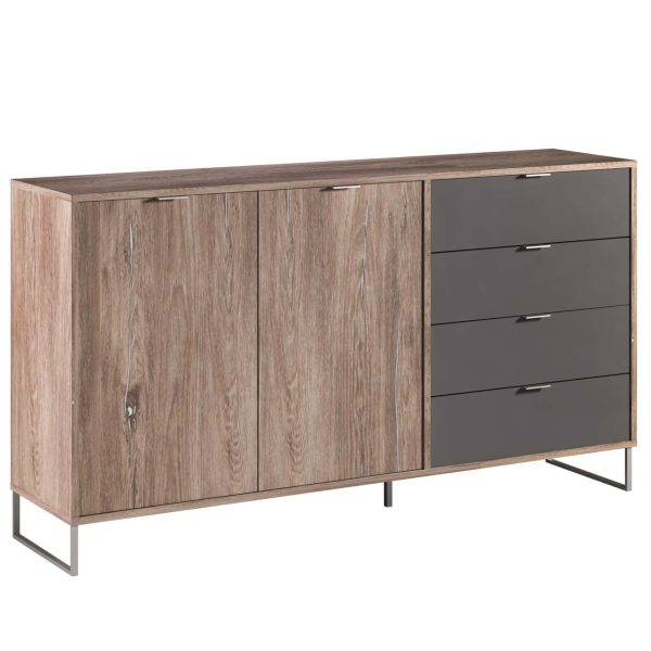 Комода Денвер - Храст Калај/Антрацит