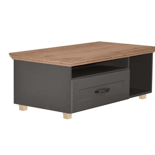 Клуб маса Контемпо - артисан храст/сиво