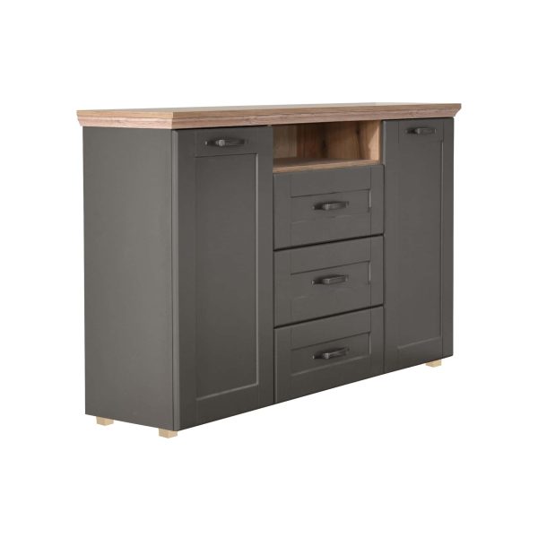 Комода Контемпо - артисан храст/сиво