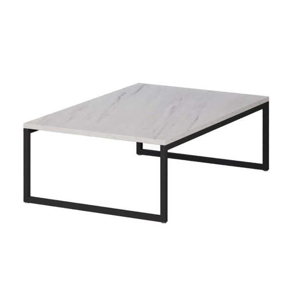 Клуб маса Валенсиа - бел мермер, 90x60x30