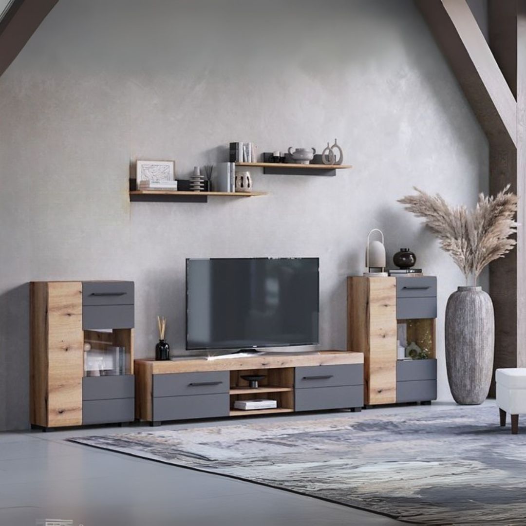 Дневна соба Барселона артисан храст/сиво