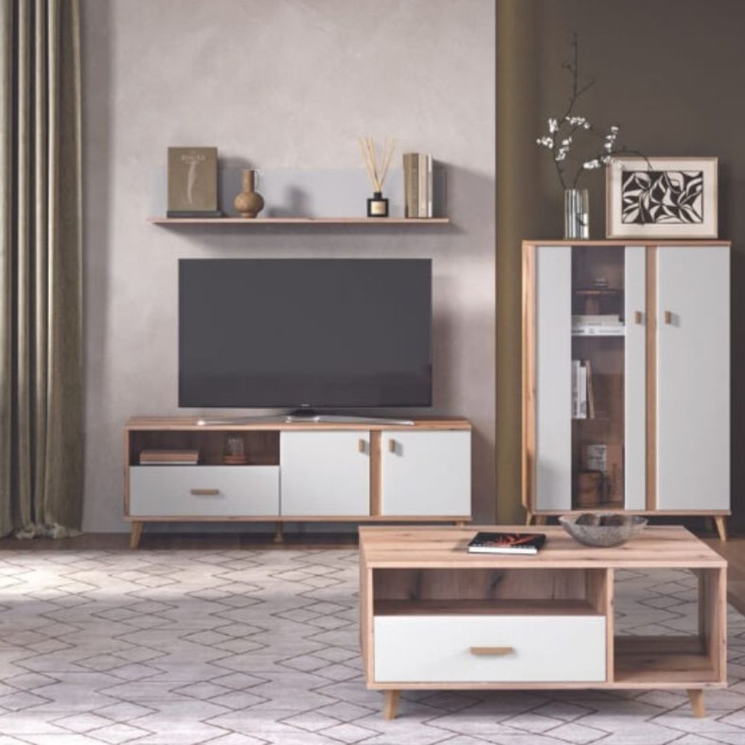 Дневна соба Порто, сет 2, артисан храст/бело