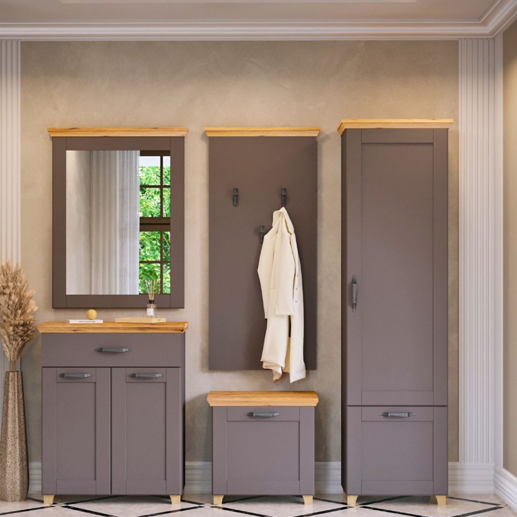 Претсобје Контемпо сет 1 храст/сиво