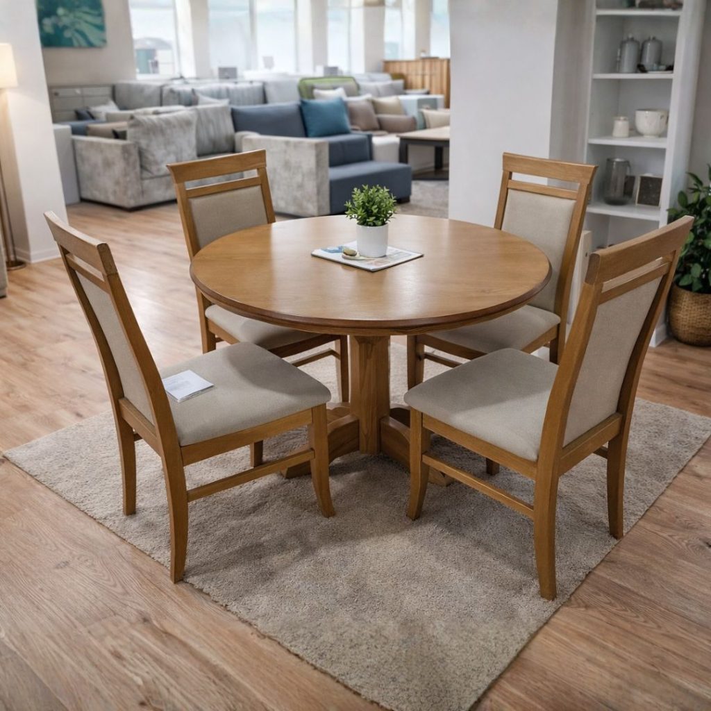 Трпезариска маса Ројал +стол Кристал х6 - експонат