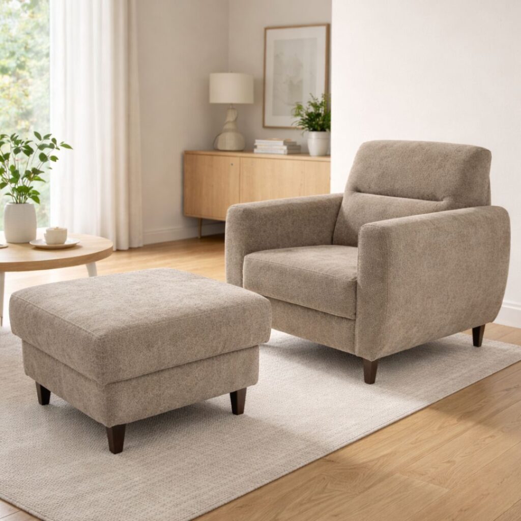 Фотеља +табуретка Перла 2